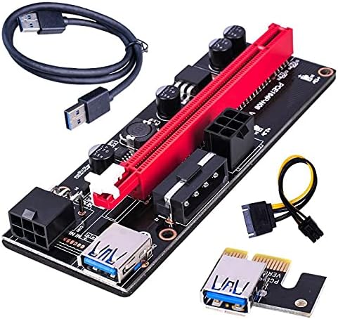 מחברים 60 סמ USB ​​3.0 PCI -E Riser ver 009S Express 1x 4x 8x 16x מארח מתאם מתאם SATA 15 pIN