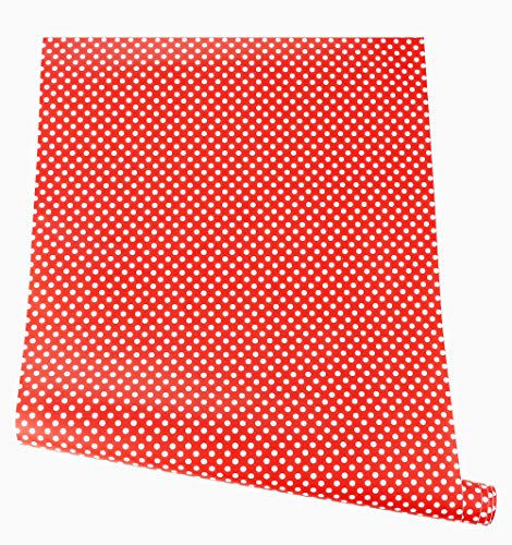 דבק ויניל אדום מנוקדת קשר נייר מדף מגירת אוניית ארונות שידת ריהוט אוניית מדבקת קיר אמנות מדבקות