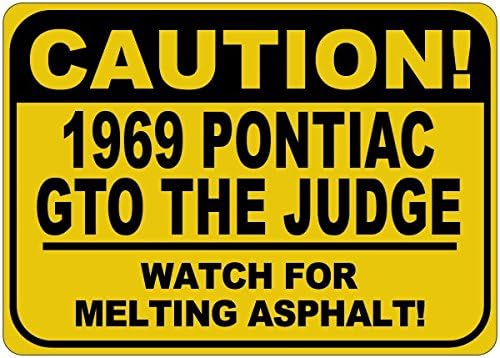 1969 69 PONTIAC GTO השופט זהירות את סימן אספלט