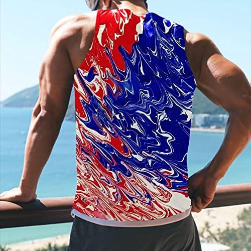 BMISEGM חולצות טשטש קיץ לגברים גברים יום עצמאות שרירים מזדמנים