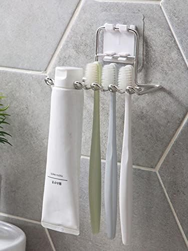 מקלחת אבז'ח מקלחת אחסון אגרוף מקלחת מדף קאדי 1 PC קיר מברשת שיניים מחזיקת שיניים חדר אמבטיה לשירותים
