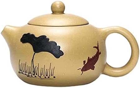 Havefun Kettle Teakecot סיר תה סגול סיר תה ， בוץ בעבודת יד סט תה צבוע סיר תה תה קומקום סיר מים למלון משרד