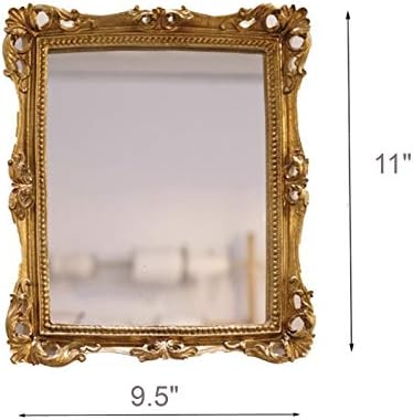 לימונדאוס קטן זהב בציר מראה דקורטיבי איפור מראה בציר מראות קיר זהב בציר מראה