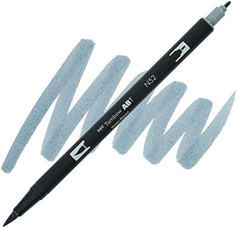 עט מברשת כפול של קבר אמריקאי בתפזורת N52 אפור מגניב