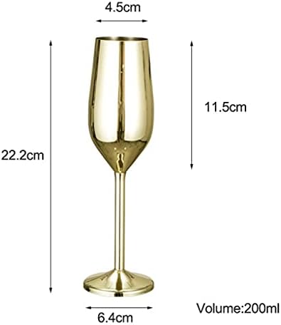 WJCCY 200 מל נירוסטה גביע שמפניה גביע שמפניה עמידה בסתיו זכוכית בועה זכוכית יין אדום זכוכית