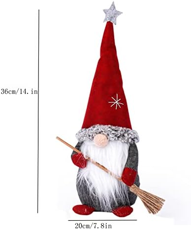 קישוטי שולחן חג המולד של HHMEI בובה גמדית חסרת פנים מיני קטיפה קישוט לחג המולד סרוגה תליון תליון תפירה מלאכת