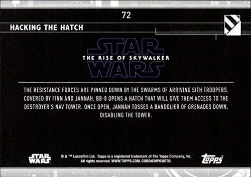 2020 Topps מלחמת הכוכבים העלייה של Skywalker Series 2 Blue 72 פריצת כרטיס המסחר של האץ '