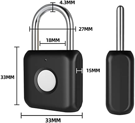 מנעול טביעות אצבע, מנעול Bluetooth חכם של Dhiedas, מנעול טביעות אצבע שילוב ביומטרי, נטען USB, אידיאלי לחדר