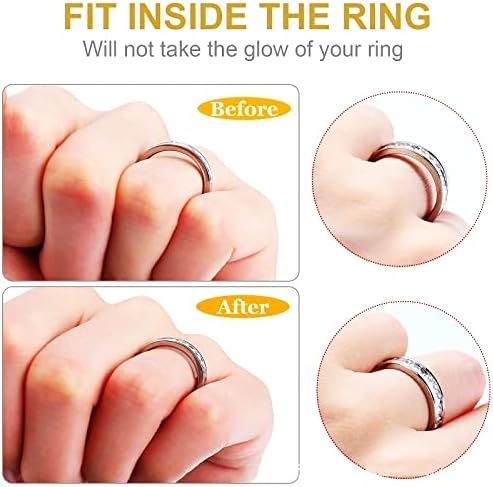 בלתי נראה טבעת גודל שמאי עבור רופף טבעות, 47 חבילה טבעת שמאי להתאים לכל טבעת ספירלת טבעת מרווח תכשיטי