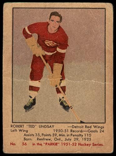 1951 Parkhurst Hockey Card56 TED Lindsay of the Detroit Red Wings Good