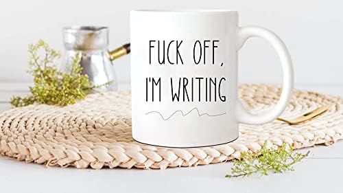 אני כותב ספל, ספלים מצחיקים לסופרים סופרים ספל קפה, ספל מחבר, ספל כתיבה, ספל תסריטאי, ספל קפה קרמי 11 עוז