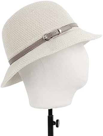 נערות נערות צבעוניות ארוג כובע חוף ארוג בעבודת יד סרוגה כובע קיץ מתקפל