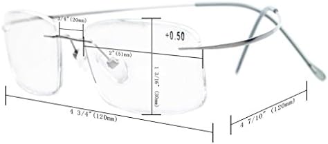 ססבלו טיטניום מחשב משקפיים קריאת משקפיים ללא מסגרת קוראי כחול אור מסנן