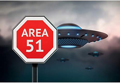 DORCEV 10X6.5ft UFO תפאורה חללית מעופפת טס מסיבת נושא נושא צילום צילום אזור רקע 51 UFO פלישה אדמה מדע בדיוני