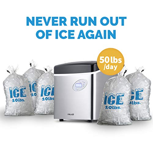 מכונת קרח ניידת 50 פאונד. יומי, 12 קוביות בפחות מ-7 דקות-עיצוב משטח קומפקטי-קרח בצורת כדור בגודל