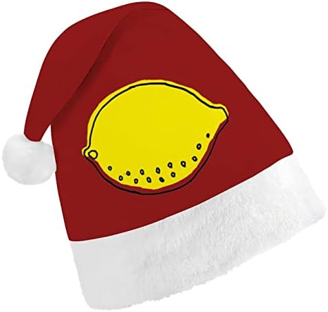 לימון חג המולד כובע סנטה כובע עבור יוניסקס מבוגרים נוחות קלאסי חג המולד כובע עבור מסיבת חג המולד חג