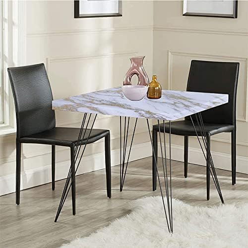 מפת שולחן מרובעת שיש, סגנון מרקם שיש, קצה אלסטי, יכול לנגב כיסוי שולחן אוכל פנימי/חיצוני, מתאים לשולחן מרובע