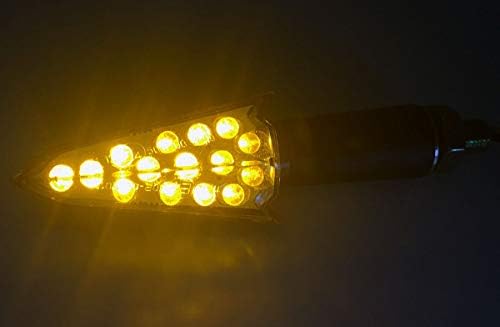 מוטורוגו שחור חץ ארוך גזע הפעל אותות הוביל אורות מצמוצים אינדיקטורים תואם עבור 2014 הונדה 700