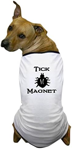 CAFEPRESS TICK מגנט כלב חולצת טריקו כלב, בגדי לחיות מחמד, תלבושת כלבים מצחיקה