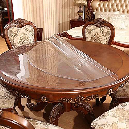 עגול קריסטל צלול PVC שולחן עליון מגן על שולחן מפתח מפת שולחן קפה מגן מגרד חדר אוכל למטבח