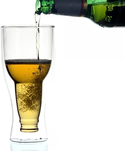 אלטון מידטאון קיר כפול מקרר / כוסות בירה, סט של 2, בירה זכוכית פילסנרס בירה דוגמת בירה טועמים, כוס בירה