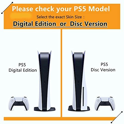 Motot FXCON עבור מהדורת דיסק של PS5 עור והמהדורה הדיגיטלית קונסולה ובקר עורות כיסוי ויניל עוטפים עמידים