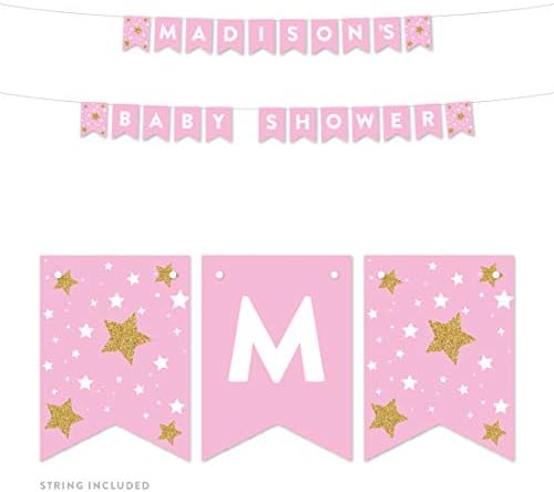 Andaz Press Twinkle Twinkle Little Star Collection Pink Pink Machoor Collection, Banner Parnant