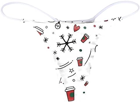 חג המולד G חוטיני מיתר לנשים סקסיות סקסיות תחתונים נמתחים תחתונים כותנה תחתוני הנשים T-Back Tangas Hipster