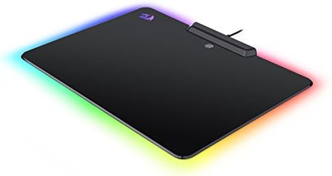 Redragon P009 כרית עכבר משחקים, אפקטים של תאורת LED של RGB, קווי, קשיח ללא החלקה קשה גומי נמוך משטח שטח