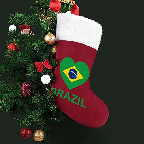 אהבה גרבי חג המולד בברזיל גרב עץ חג המולד קישוטים לסנטה קישוטים לקישוטים לחופשת אח 16.5