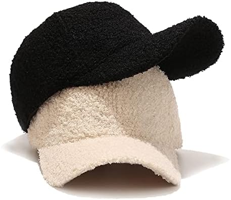 כובע בייסבול בחורף של ננוואנוונו לנשים צמר כבש בצבע אחיד כובעי גולף חמים לטיולים חיצוניים כובע
