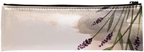 תיק איפור קטן, מארגן קוסמטיקה של רוכסן לטיולים לנשים ונערות, פרחי מים לאמנות פרח לבנדר רטרו