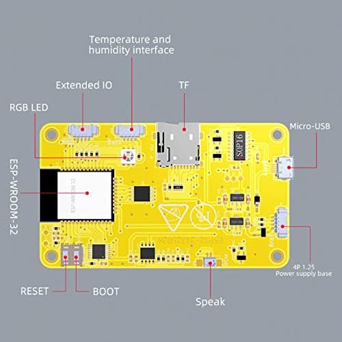 מועצת הפיתוח של Teckeen עבור Arduino LVGL WiFi & Bluetooth פיתוח לוח 2.8 מודול TFT מסך