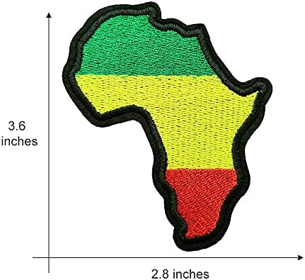 דגל אפריקני של כלוריז פאן אפריקה אפריקה מפה ברזל על טלאי שחור שחור שחור חומר אנטי בגדים גזענים מעיל כובע