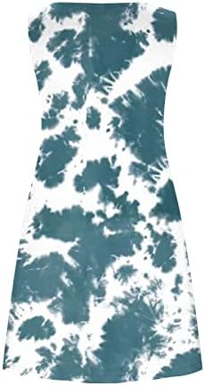 שמלת קיץ לנשים 2023 שמלת טנק חוף פרחוני חולצת טריקו שופעת כיסים מזדמנים שמלת בוהו
