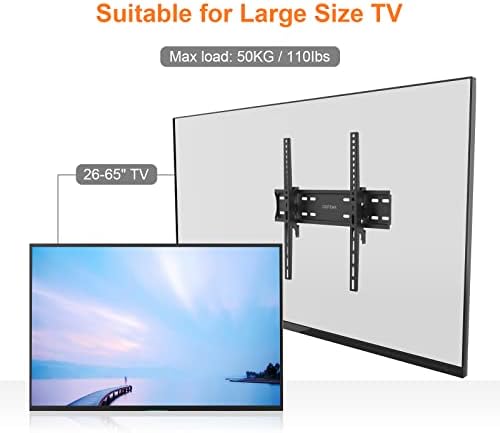 Grifema GB1004-2 סוגר קיר טלוויזיה, הרכבה לטלוויזיה טלוויזיה בגודל 26 עד 55 אינץ