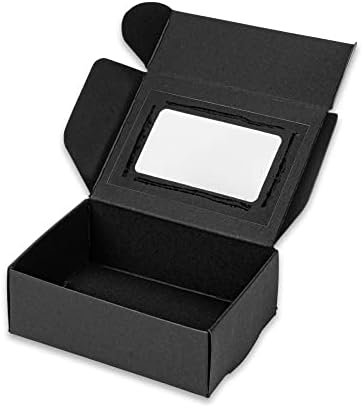 הסבין קופסאות טובות קטנות שחורות עם חלון שקוף-3 על 4 קופסאות סבון לסבון ביתי וקופסאות ממתקים להענקת