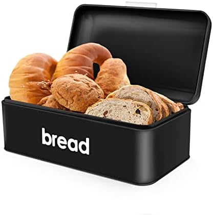 קופסת לחם טיםפר, מטבח אחסון מתכת לחם שחור סל מיכל דד-קור למאפים / כיכר / עוגיות / לחמניות, קיבולת