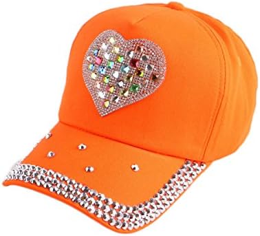 נשים מעצבות לב מעצבת לב כובע בייסבול אבני חן וינטג 'ג'ין ספורט כובע
