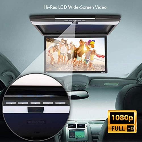 KOQIO 17.3 אינץ 'מכונית הפוך מטה מוניטור 1080p HD TFT LCD LCD OVERADE נגן תמיכה HDMI/USB/MICRO SD/IR/FM