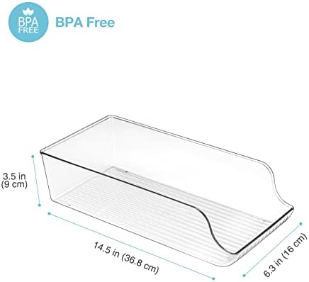 פוריקון 2 חבילה מקרר ארגונית בינס יכול מתקן אחסון מחזיק צרור עם 2 חבילה טרי מזון מכולות עבור