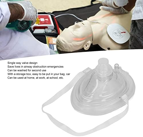 מסיכת מחסום, מסכת מגן פנים סיליקון רך כיסוי פנים לשימוש חוזר של לב ריאה חירום מכסה אימוני החייאה