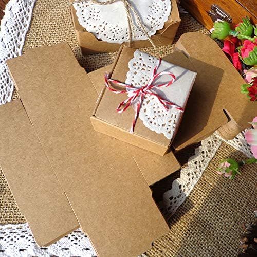 20 יחידות קטן קראפט נייר אריזת מתנה קרטון תכשיטי קופסות לטפל קופסות סוכריות קופסות אריזת קופסות