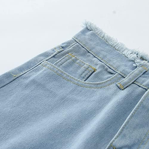 מכנסיים קצרים של ג'ינס ג'ינס קיץ מזדמן מותניים מזדמנים מכנסיים קצרים במצוקה חופשה במצוקה חוף מכנסיים