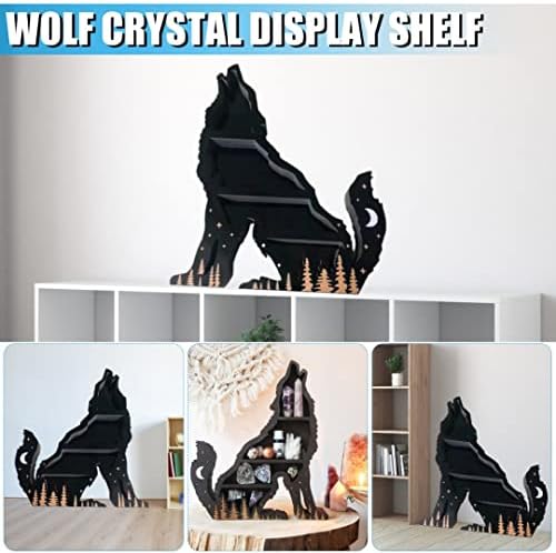Masnlye Wolf Wolen Crystal תצוגת מדף סלעי תצוגה מדף שמן אתרי עמד