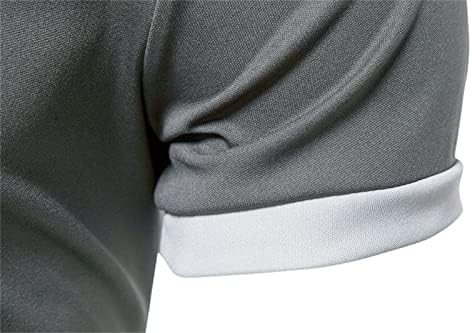 גברים של כושר רגיל קצר שרוול פולו חולצה רזה להתאים כפתור למטה גולף חולצות קלאסי בסיסי מזדמן מוצק