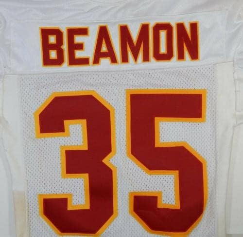 קנזס סיטי ראשי Beamon 35 משחק הונפק ג'רזי לבן 40 DP16407 - משחק NFL לא חתום בשימוש בגופיות