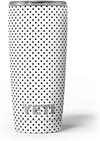 עיצוב Skinz נקודות המיקרו -פולקה השחורות של הצפחה - ערכת עטיפת ויניל מדבקות עור תואמת לכוסות הכוס של Cooler