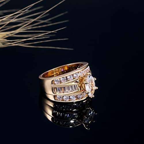 אירוסין טבעת משובץ אופנה פופולרי גבירותיי זירקון תכשיטי נחושת מתנת טבעות טבעות לגבר