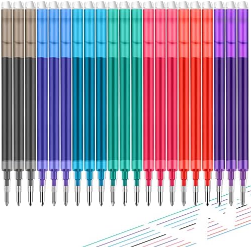 7 חבילה מחיק עט מילוי 0.7 ממ 7 מגוון צבעים ג ' ל דיו מילוי בינוני בסדר נקודת מחיק עטים מילוי תואם עם נשלף לחץ
